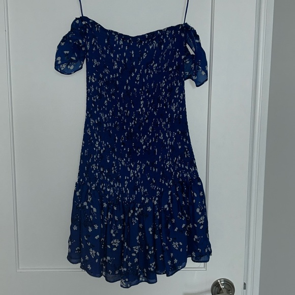 Blue floral print Zara summer mini dress - Picture 3 of 4